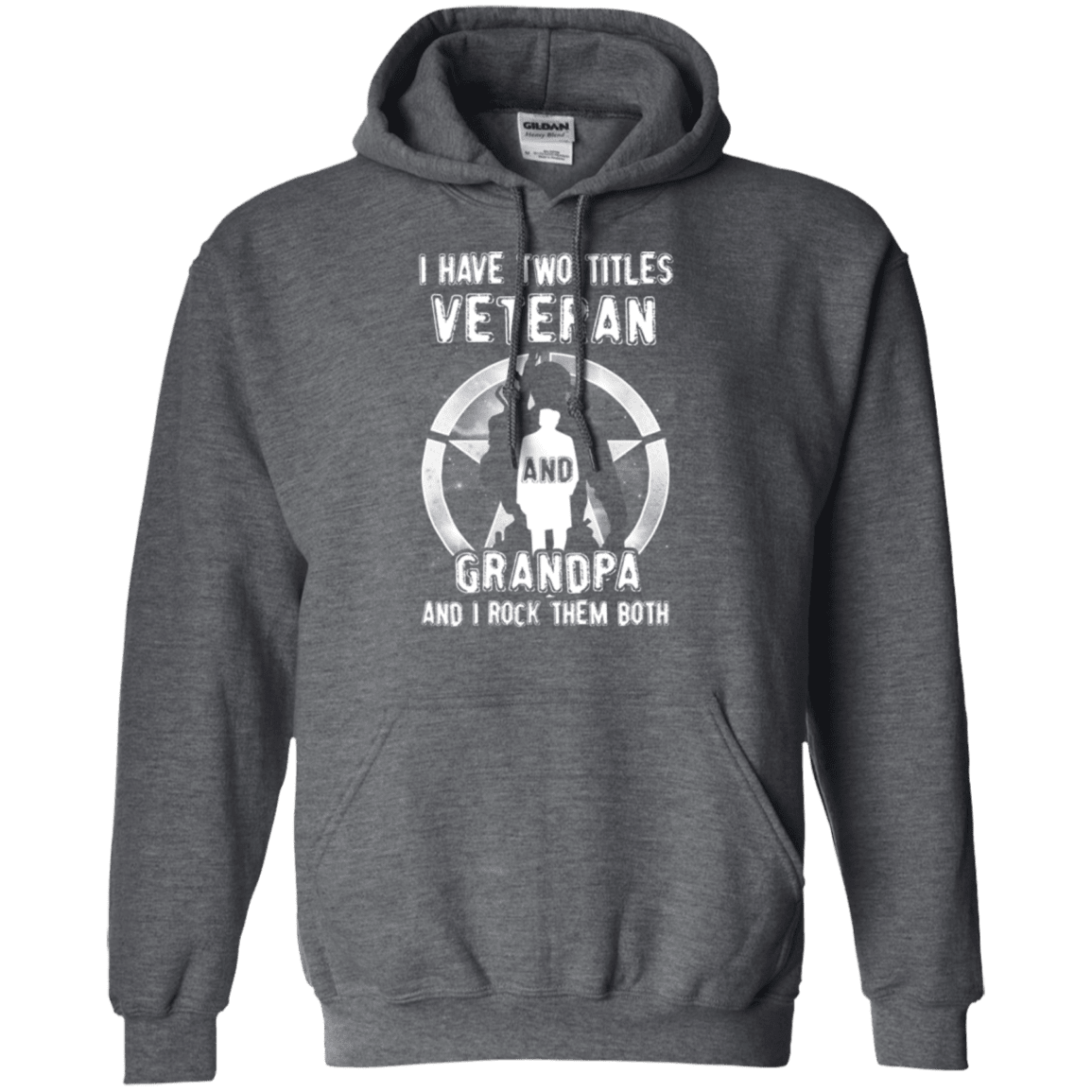 Military T-Shirt "I HAVE TWO TITLES VETERAN AND GRANDPA"-TShirt-General-Veterans Nation
