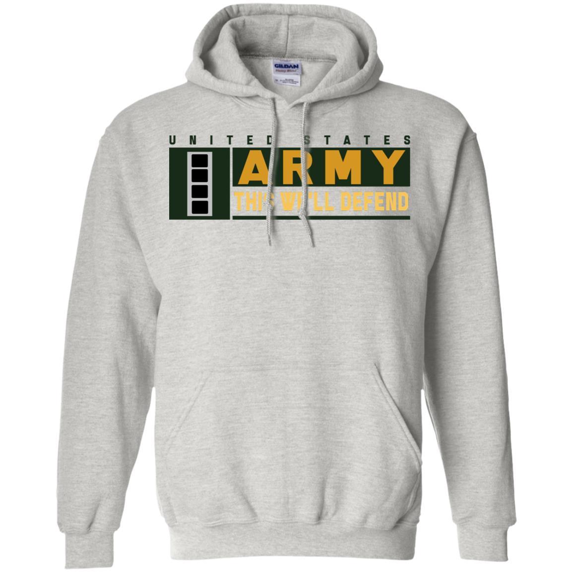 US Army W-4 This We Will Defend T-Shirt On Front For Men-TShirt-Army-Veterans Nation