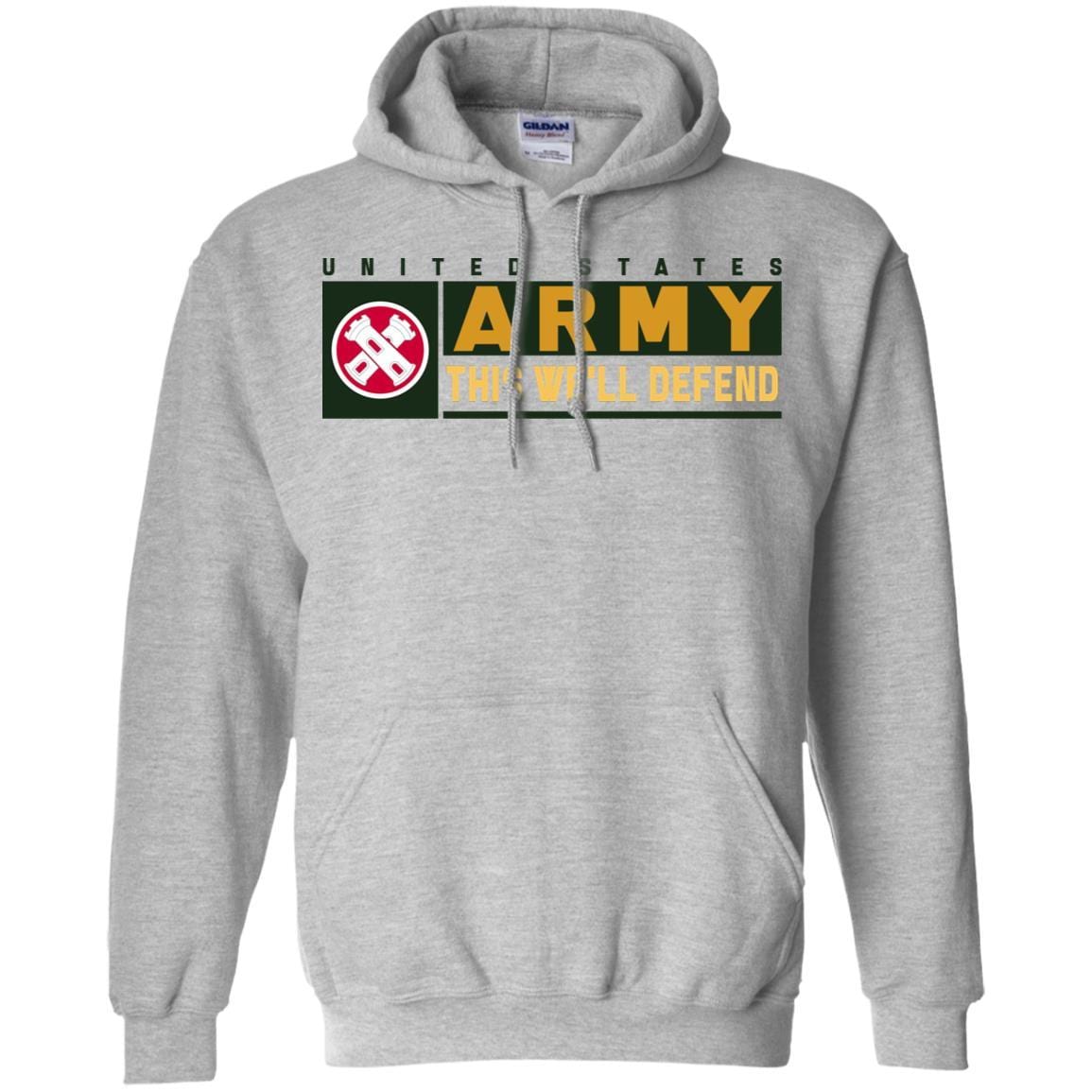 US Army 16TH ENGINEER BRIGADE- This We'll Defend T-Shirt On Front For Men-TShirt-Army-Veterans Nation