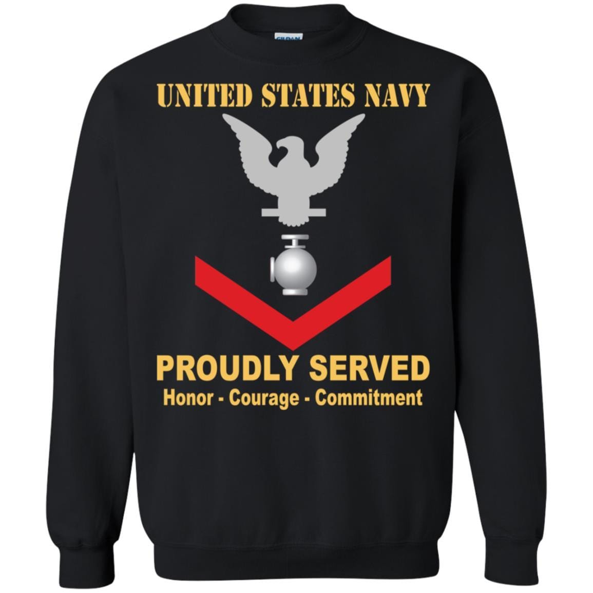 Navy Utilitiesman Navy UT E-4 Rating Badges Proudly Served T-Shirt For Men On Front-TShirt-Navy-Veterans Nation