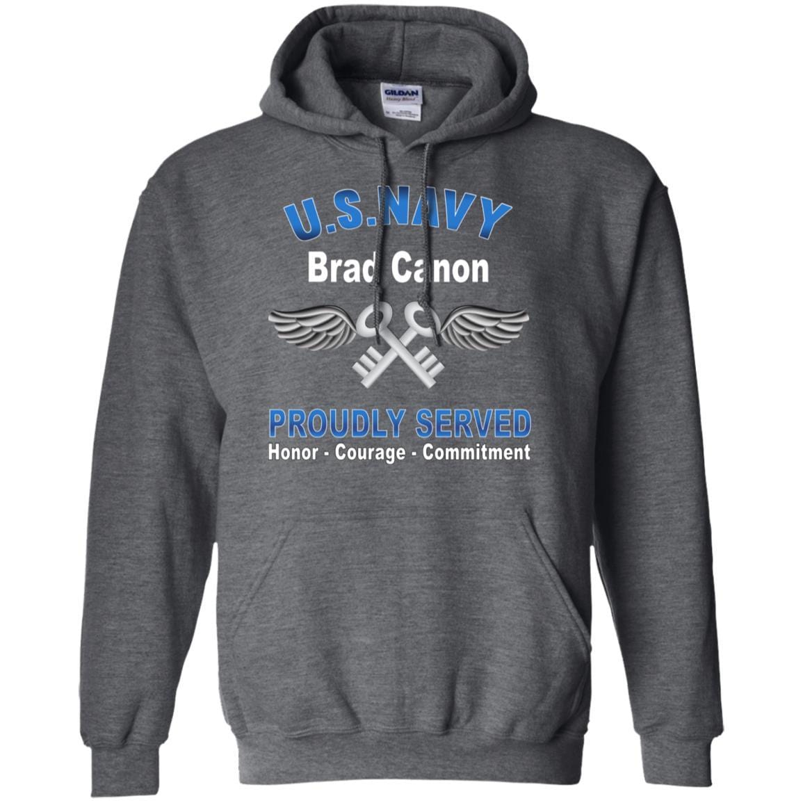 Fulfill VN32936 G185 Gildan Pullover Hoodie 8 oz.-HoodedJacket-USAF-Ranks-Veterans Nation