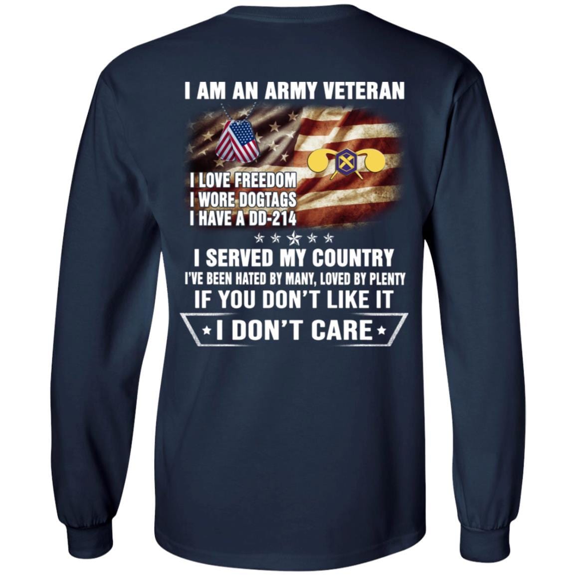 T-Shirt "I Am An Army Chemical Corps Veteran" On Back-TShirt-Army-Veterans Nation