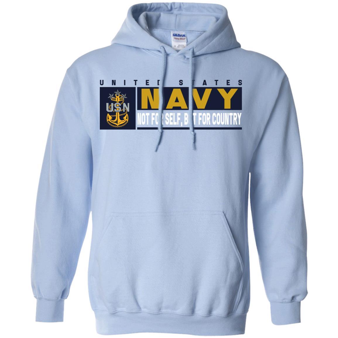 US Navy E-9 Master Chief Petty Officer Of The Navy MCPON Not For Self, But For Country Long Sleeve - Pullover Hoodie-TShirt-Navy-Veterans Nation