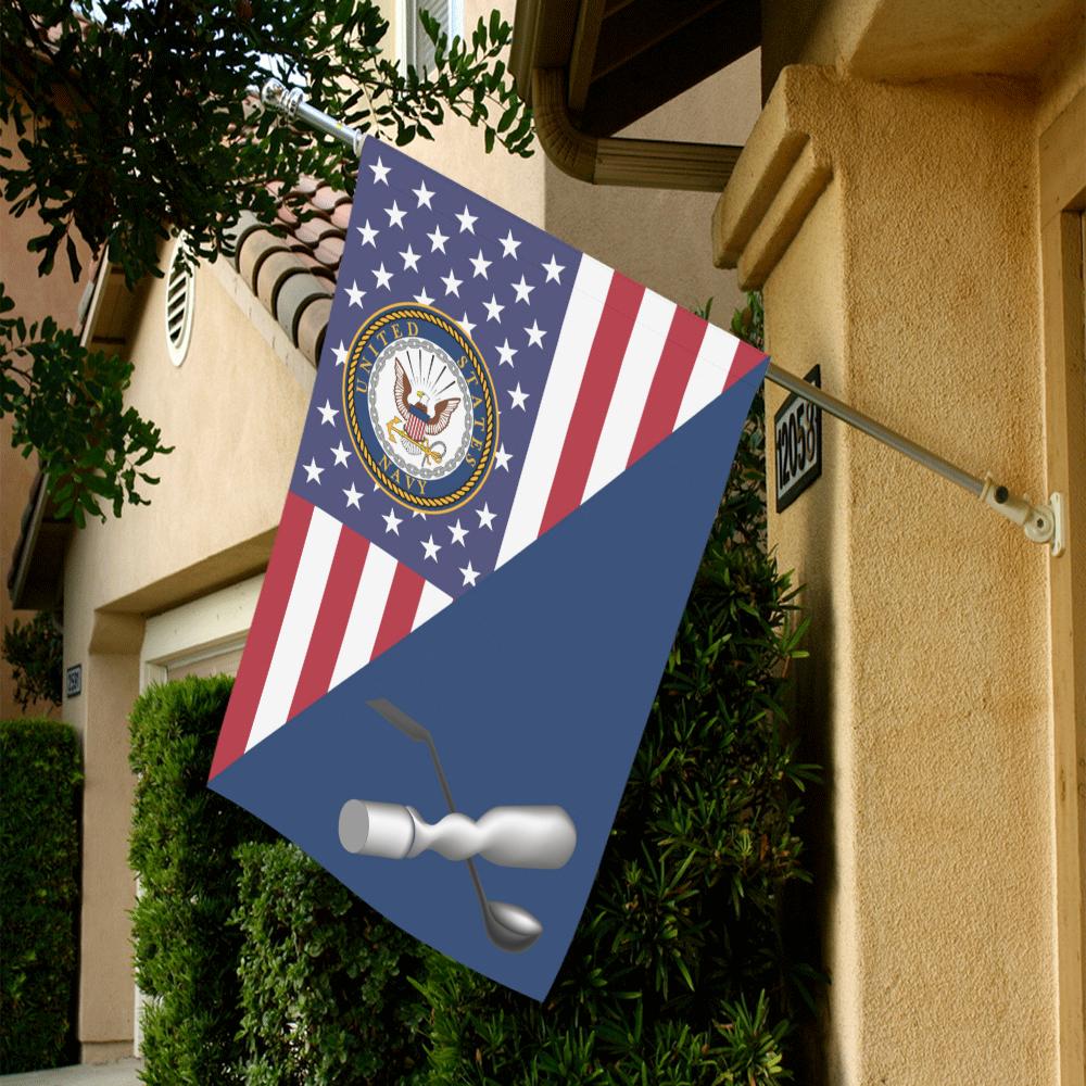 US Navy Molder Navy ML House Flag 28 inches x 40 inches Twin-Side Printing-HouseFlag-Navy-Rate-Veterans Nation