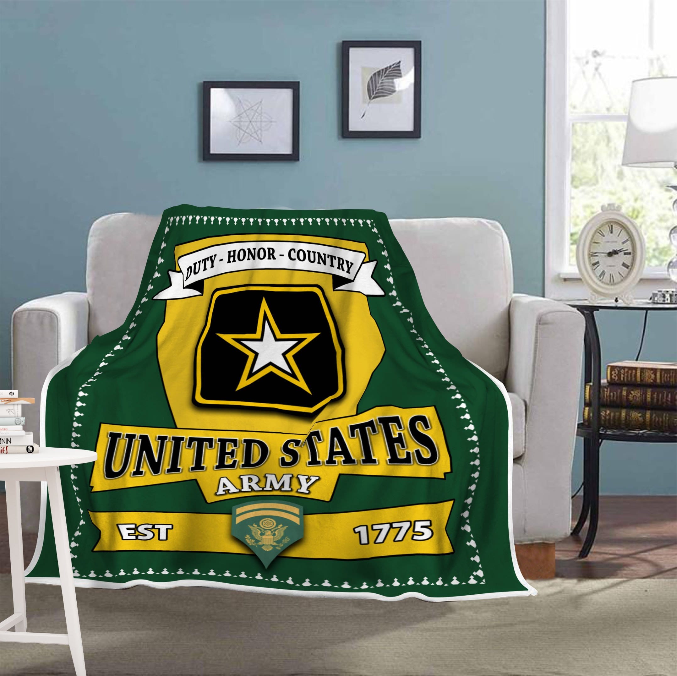 US Army E-6 SPC E6 SP6 Specialist 6 Specialist 1st Class Blanket Cozy Plush Fleece Blanket - 50x60-Blankets-Army-Ranks-Veterans Nation