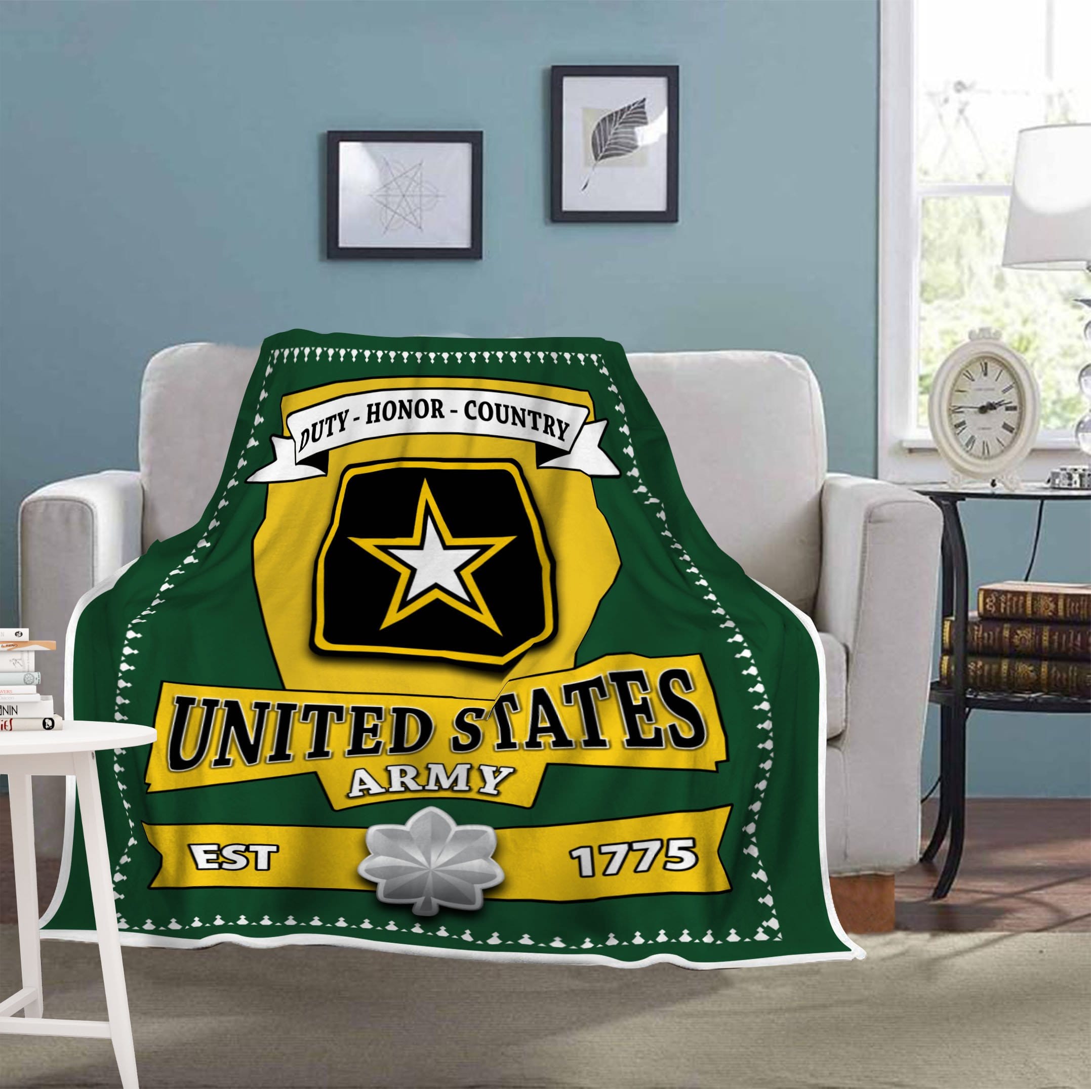 US Army O-5 Lieutenant Colonel O5 LTC Field Officer Blanket Cozy Plush Fleece Blanket - 50x60-Blankets-Army-Ranks-Veterans Nation