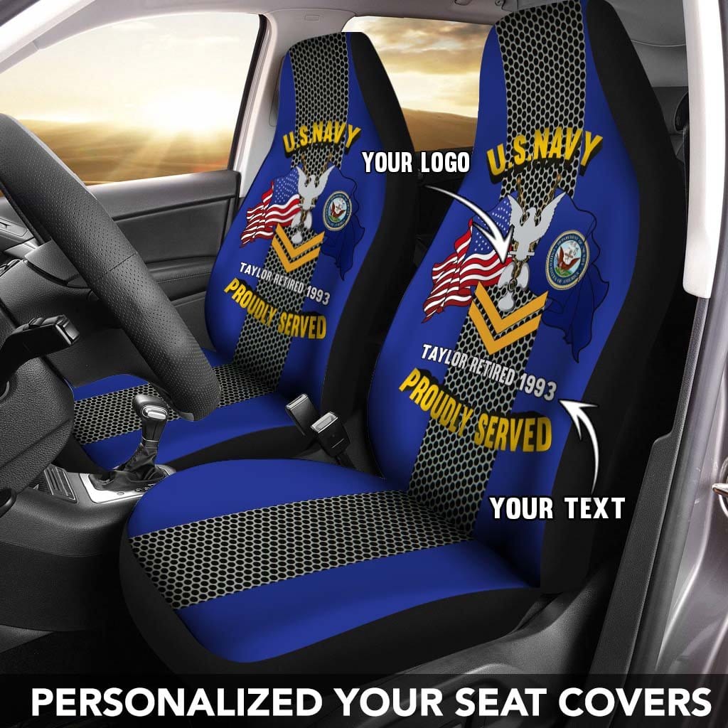 US Navy Rating Badge - Personalized Car Seat Covers (Set of 2)-SeatCovers-Personalized-Navy-Rating-Veterans Nation
