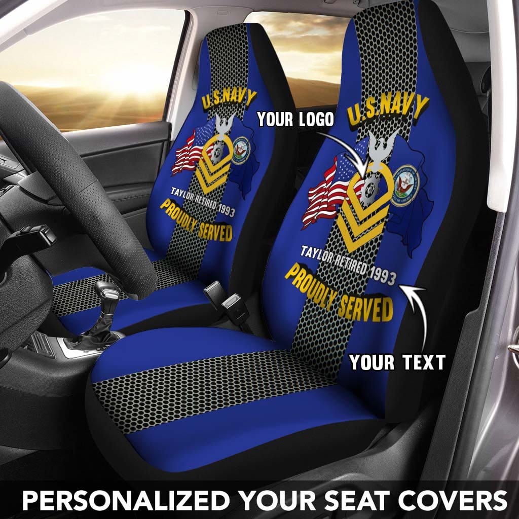 US Navy Rating Badge - Personalized Car Seat Covers (Set of 2)-SeatCovers-Personalized-Navy-Rating-Veterans Nation