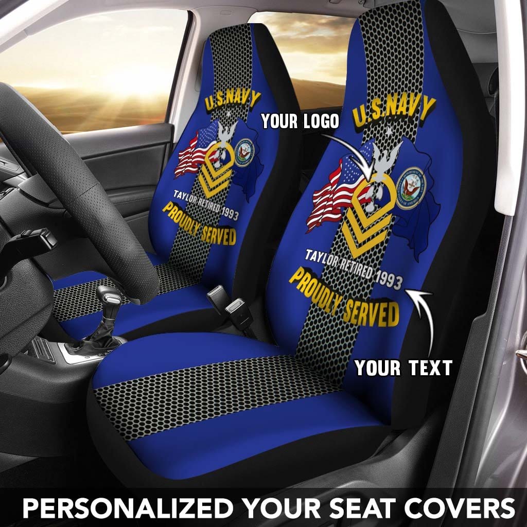 US Navy Rating Badge - Personalized Car Seat Covers (Set of 2)-SeatCovers-Personalized-Navy-Rating-Veterans Nation