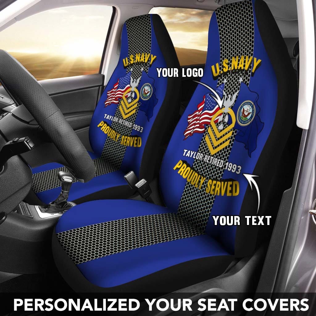 US Navy Rating Badge - Personalized Car Seat Covers (Set of 2)-SeatCovers-Personalized-Navy-Rating-Veterans Nation