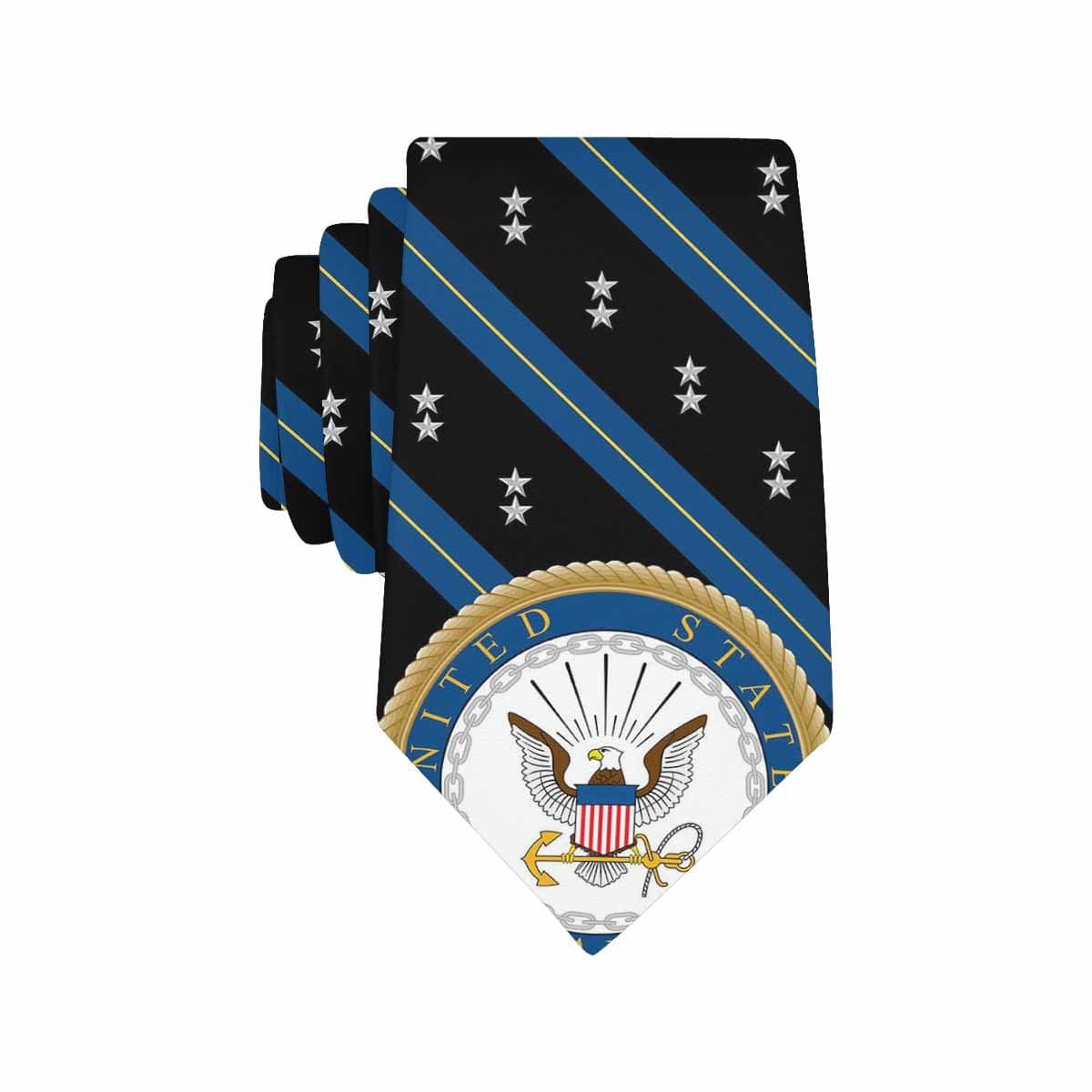 US Navy O-8 Officer Classic Necktie (Two Sides)-Necktie-Navy-Officer-Veterans Nation